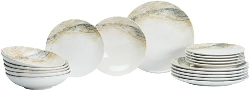 Tafelservice Arezzo, 18-teilig, Weiss/Opulenter Garten