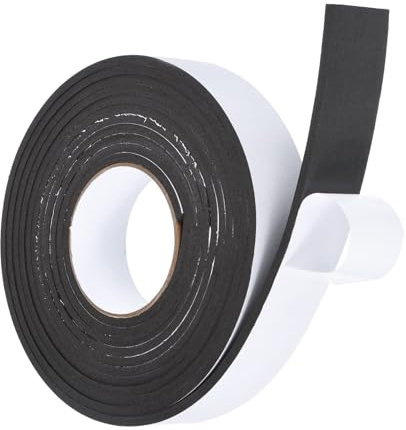 MACHSWON 2 Pcs Sealing Foam Tape 40mm Wide 5mm Thick 16.4ft/5m Long, Self-Adhesive EVA Weatherproof Tape for Window, Door Insulation & Automotive Soundproofing