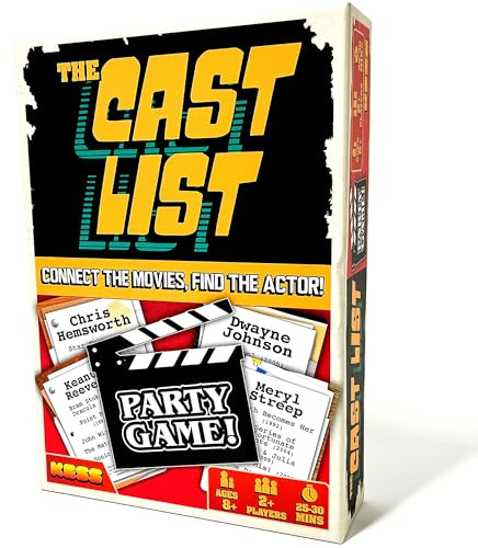 Kess The Cast List Trivia Game, Connect The Movies to find The Right Actor, Strategy and Movie Knowledge to get Ahead