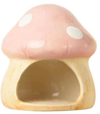 perfk Pilz Hamster Versteck Hamsterhaus, Hamster liefert Hamsterbett Hamster Hide für Meerschweinchen Chinchilla Käfigzubehör, Groß