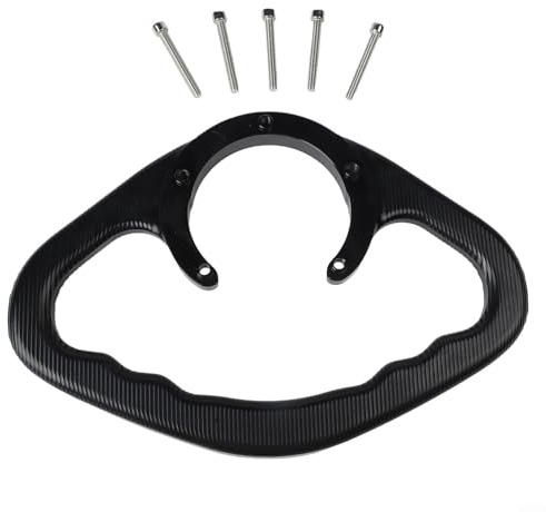 Reposabrazos para depósito de combustible de motocicleta, mango de aleación de aluminio CNC, agarre de seguridad para el pasajero para Yamaha FZ1 FZ6 R1 R6 MT-03 MT-07 (negro)