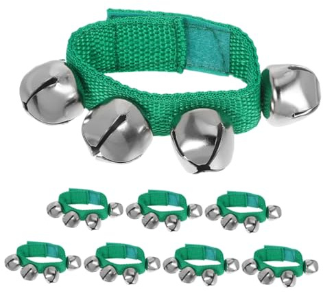 HONITANO 8 Stück Teiliges Handgelenk Glöckchen Set Leichte Sichere Musikspielzeug mit Abgerundeten Kanten für Kleinkinder Fördert Motorik und Rhythmusentwicklung Frühes Lerninstrument für