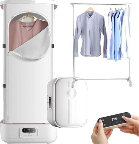 Ferro da stiro verticale senza fili automatico for indumenti da 900W rimozione delle pieghe 3 in 1 asciugatura portatile for vestiti