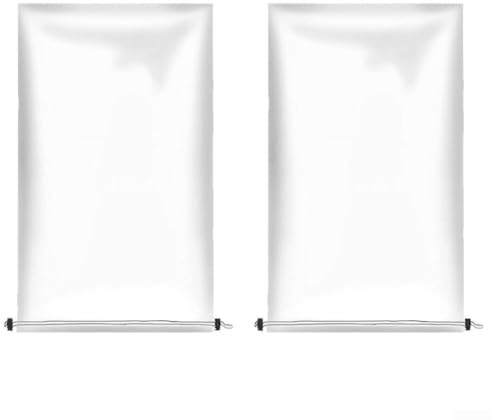 Oniissy Lot de 2 housses de film végétal avec cordon de serrage pour protection contre le gel, sacs imperméables en polyéthylène pour plantes d'hiver, arbustes et cultures à la maison (120 x 180 cm)