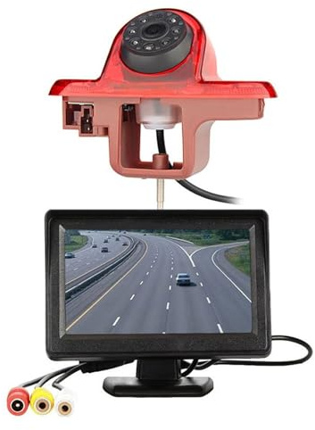 Cámara de respaldo de coche compatible con Vauxhall Vivaro (2001-2014), luz de freno CCD HD retroceso (cámara de luz de parada) (pantalla de escritorio)