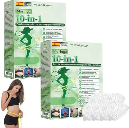 GLORENDA Moringa NAD+ Parche 10-en-1, GLORENDA Parches, para hombres y mujeres (2 Caja)