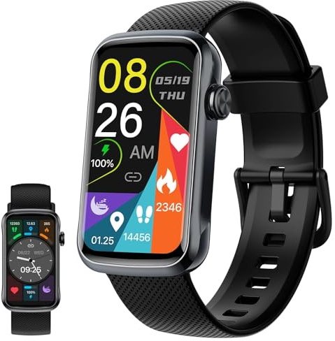 Smartwatch per uomo e donna, consumo ultra basso, orologio fitness impermeabile IP68 con display AF da 1,47, fitness tracker con frequenza cardiaca 24/7/monitor del sonno/24 modalità sportive