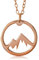 VIASOUL® Halskette Berge I Die Berge Kette für Damen aus 925er Silber I Mit 585er Gold überzogen I Die Original Mountain Love Kette (Rose)