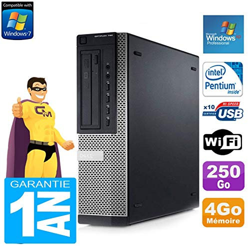 PC Dell 790 DT Intel G630 4Go Disque Dur 250Go Graveur DVD WiFi Windows XP Pro (Reconditionné)
