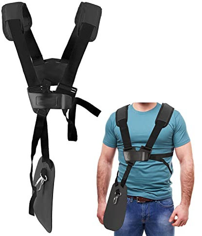 YOUSHARES Schultergurt Gurt Doppelschultergurt, Tragegurt Motorsense Rasentrimmer Cutter Trimmer Shoulder Strap für Stihl FS Freischneider Ersatzteile, Husqvarna, Einhell kompatibel, Schwarz