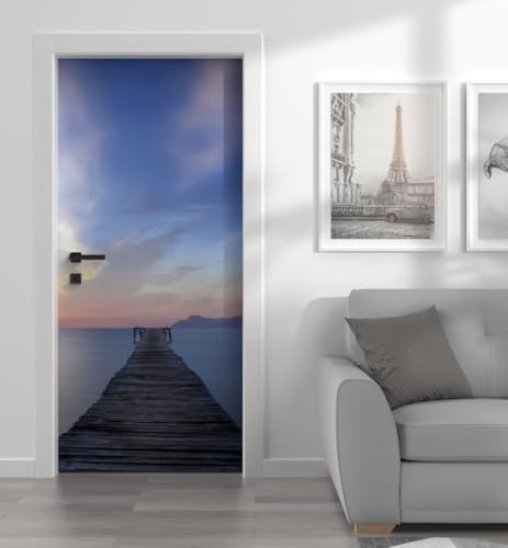 MyMaxxi Türtapete selbstklebend - Einteilige Türfolie 90x200 cm - Motiv: Steg B Ware Türklebefolie zum verschönern & bekleben der Tür - Türaufkleber aus Klebefolie