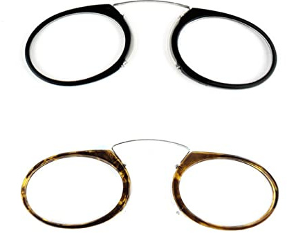 KoKoBin 2 pack unisex läsglasögon ultralätt mini näsklämma icke slitna läsglasögon halkfria läsglasögon herr dam - alltid till hands +1,5