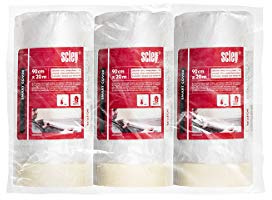 Scley Abdeckfolie, Staubschutzfolie Breite 90cm, Länge 20m, 3 Stück Plastikplane, Schutzmaterial Serie *66*, transparente Baufolie, Malerfolie für Renovierung und Umzug, A0450-660309, 90 cm x 20 m
