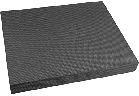 Harilla Balancekissen zum Stehen, großes Übungskissen, Stabilitätstrainer-Pad zum Dehnen, Pilates, Indoor-Training, Erwachsene, Kinder, Schwarz