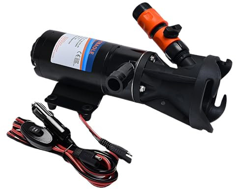 Motorhome Shredder Pump, Self Priming Slurry Pump, 24V, 3 Water Inlet, Double Four Leaf Shovel, 45L DC Electric Slurry Pump for Motorhome, Motorhome, Motorhome, Motorhome