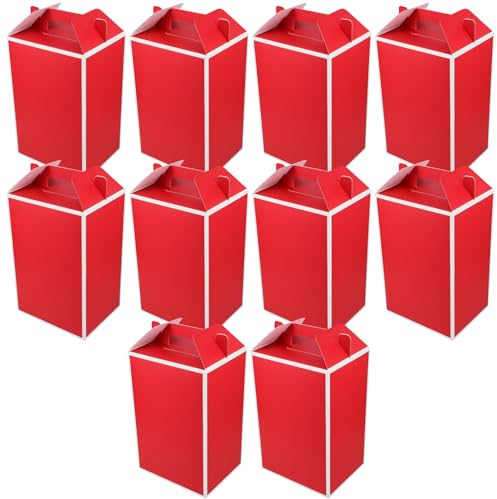 iplusmile 10stücke Geschenkebox Mit Klarem Fenster Transparente Box Für Gastgeschenke Blumenarrangement Box Geschenkverpackungsbox Ohne Inhalt Candy Mit Griff Vielseitige Für Verschiedene