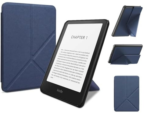 Hülle für 7 Kindle Paperwhite 12. Generation 2024 und Kindle Colorsoft Signature Edition, schlanke PU-Lederhülle mit automatischer Wake/Sleep-Funktion, Faltbare Standhülle mit Quer- und Hochformat