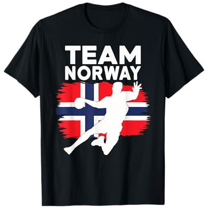 Handball Norwegen Trikot Handballspieler Handballspiel T-Shirt