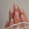 24Pcs French False Nails Short, Square Press on Nails Pink Gradient Stick on Nails, French Nail Tips with Nail Glue, Acrylic Full Cover Fake Nails for Women Girls Nail Art Accessories