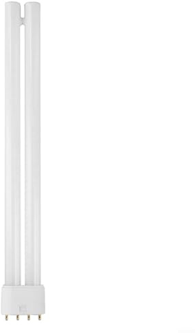 URPIZY Lampada compatta a risparmio energetico, 6500 K, luce bianca fredda, 4 pin, reattore di fiamma, per illuminazione interna, ufficio, lampada da tavolo, lampada fluorescente (24 W)