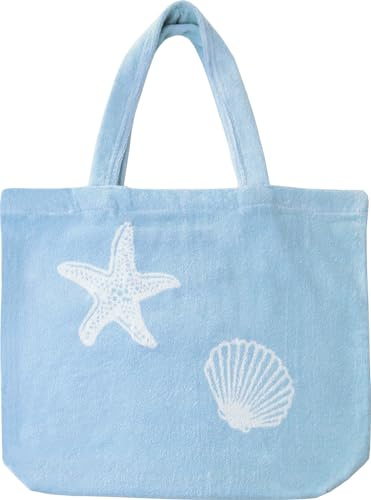 Delindo Lifestyle Frottee Strandtasche MIAMI XXL, leicht und faltbar, 46x54 cm, 100% Baumwolle, OEKOTEX-100