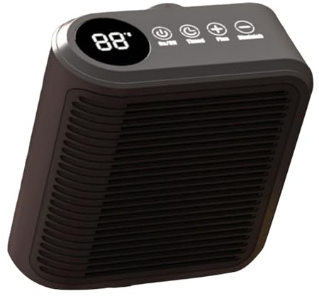 Fangxuee Mini Radiateur Soufflant Multifonction à Fixation Murale, Prise Murale, Radiateur D'Appoint, Radiateur Soufflant Domestique, Prise UE Noire