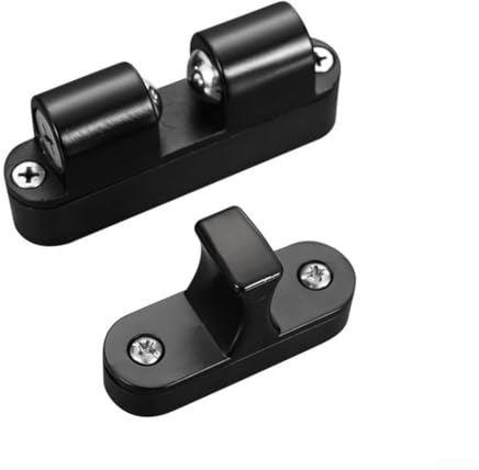 Magnetischer Türstopper, unsichtbare Halterung mit Anti-Pinch-Verschluss, keine Bohrinstallation erforderlich, schützt Böden und hält Türen in verschiedenen Einstellungen sicher (schwarz)