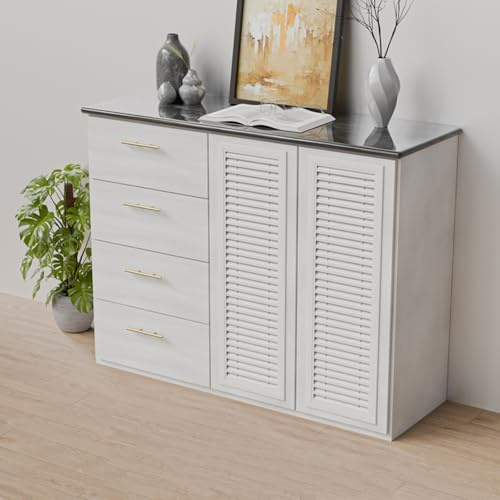 Rejillas de Ventilacion Decorativas, Rejilla Ventilacion Rectangular de Aluminio para Zapatero Armario, Instalación Snap-on, Fuerte y Duradero(H 60 cm x W 25 cm)