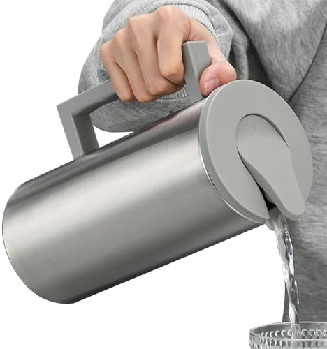 Hiemible Stainless Steel Water Pitcher,Leak-Proof Stainless Steel Water