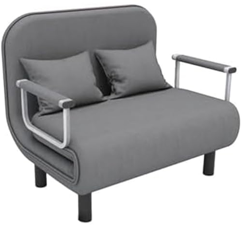 Konvertibel justerbar hopfällbar sovstol säng 3-i-1 soffa, enkel flip-stol fritid golv soffa med rygg, stoppat säte – bekväma och eleganta platsbesparande möbler