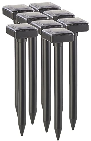 Royal Gardineer Wühlmausschreck: 8er-Set Umweltfreundlicher Solar-Maulwurffrei mit Akku, 400 Hz, IP44 (Wühlmausschreck Solar, Maulwurf und, Maulwurffalle)