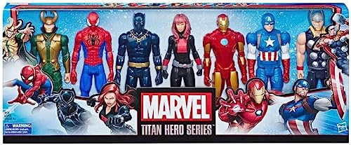 Marvel Avengers Titan Hero Serie Action-Figuren Pack, 7 Action-Figuren (30 cm) und 5 Accessoires