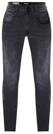 Replay Jeans da Uomo Slim Fit Anbass con Power Stretch, Grigio (Dark Grey 096), W34 x L34
