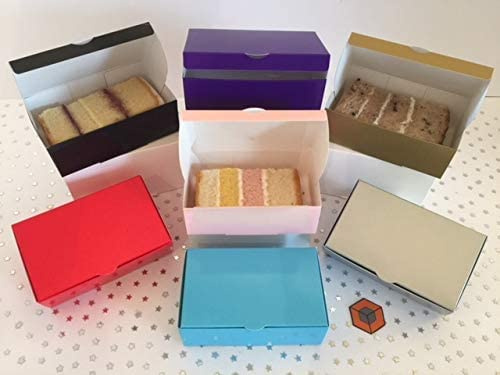 20 Premium Cake Single Slice Favour Boxes 120x90x35mm PERFECT Size (Premium White)