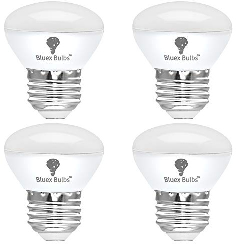 4 Pack R14 LED Bulb 4W E26 Base Mini Reflector Floodlight Light Bulb Dimmable 2700K Warm White - 40W Equivalent - Mini Light Bulbs, Short Light Bulbs, Curio Cabinet Light Bulb, R14 Bulb Flood Light