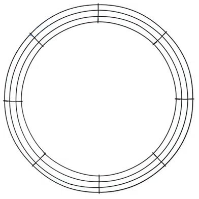 A1 Craft 20 Inch Green Raised Wire Wreath Frame for Christmas Decoration And Funeral Floral Wreath (Single)