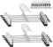 Qualsen Hosenbügel mit Clips, 10 Stück, rostfreie Metall-Rockbügel mit rutschfesten Clips für Mantel, Hosen, Jeans, Kilt, 30 cm