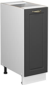 Vicco Apothekerschrank Fame-Line, Anthrazit-Gold/Weiß, 30 cm ohne Arbeitsplatte