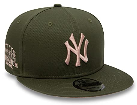New Era New York Yankees MLB Kappe 9Fifty Snapback Baseball Cap grün Teamlogo Stadion Logo - M - L