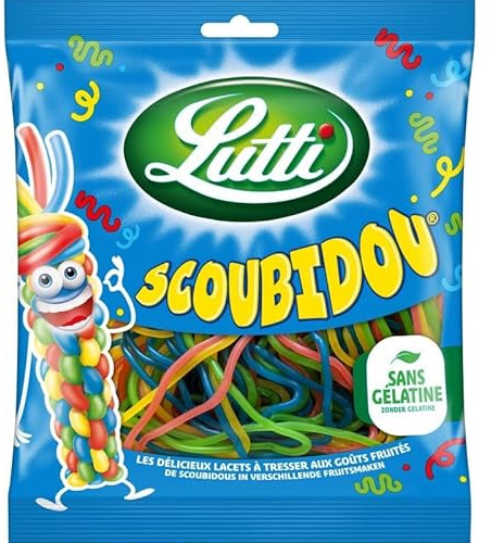 LUTTI - Scoubidou, Bonbons torsadés à la texture unique - 200g de plaisir sucré - Lot De 4 - Vendu Par Lot