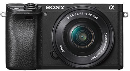 Sony ILCE6300LB Compact System Camera with SELP1650 Power Zoom Lens (24.2 MP, APS-C Image Sensor) - Black (Renewed)