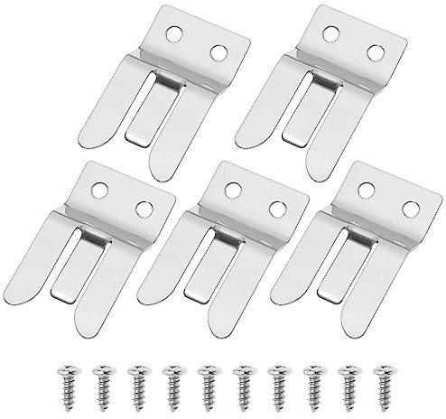 EMSea 5pcs Microphone Clip Titulaire Compatible avec Yaesu MH-48 FT 8900 FT 7800 FT 7900 FT8800 FT 1807 CB Amateur PMR Radio Mic Montage Accrocher Clips avec Vis