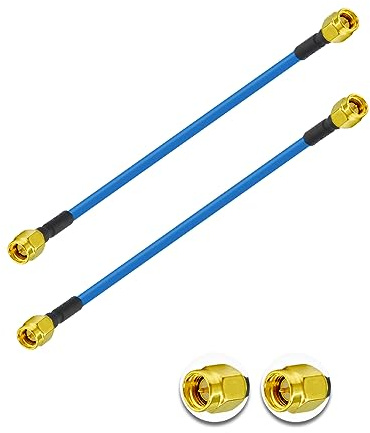Vecys 2PCS SMA Stecker auf Stecker RF Koaxialkabel SMA RF Koax Pigtail Kabel 6 /15CM RG402 SMA Stecker 50 Ohm Low Loss Verlängerungskabel