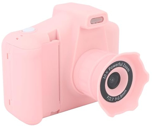 Fotocamera a Stampa Istantanea per Bambini con Doppio Obiettivo Anteriore e Posteriore, Mini Fotocamera Digitale SLR 1080P per Bambini, Fotografia e Registrazione con un Clic,