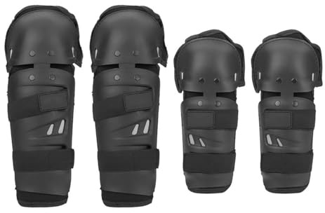 Knäskydd armbågsskydd, 4 delar motorcykel motocross cykling armbågsskydd knäskydd benskydd rustning set svart