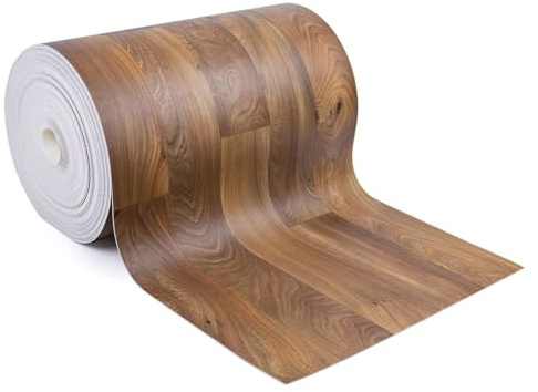 Giuri Tessuti Tappeto Runner in vinile - Passatoia Antiscivolo per Cucina Bagno - Largo 50 cm - Effetto Legno Parquet - Antimacchia (180 Cm, MANDORLA)
