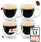 Lemontree Lot de 4 tasses à expresso 80 ml – Verres à double paroi avec anse – Tasses à café design – Verres à thé résistants à la chaleur – Tasses à cappuccino en verre borosilicate