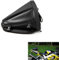 Bolsa Trasera de Moto Bolsa de Almacenamiento, Bolsa de Chaleco Ligero en el Asiento Trasero de Motocicleta Deportiva al Aire Libre, Bolsa de Herramientas (Negro de Fibra de Carbono)