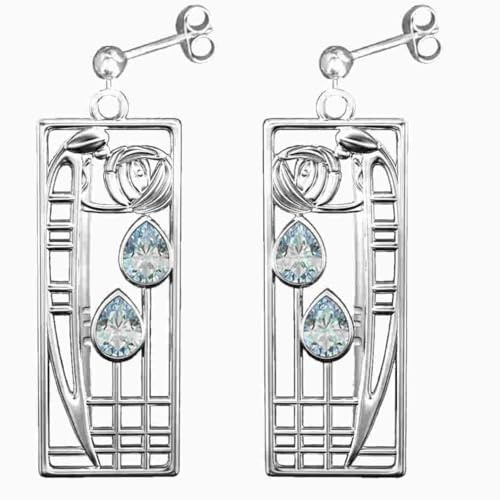 Silver Charles Rennie Mackintosh earrings Lover 393