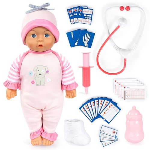 Bayer Design Babydocka, talande, doktorsdocka, 36 cm